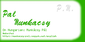 pal munkacsy business card